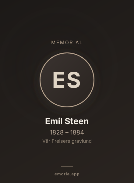 Memorial portrait of Emil Steen