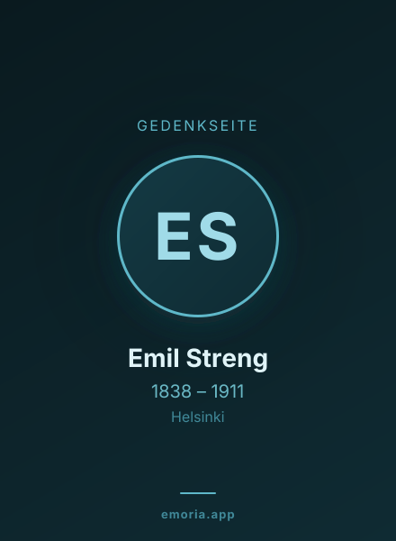 Gedenkportrait von Emil Streng