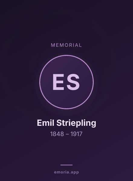 Memorial portrait of Emil Striepling
