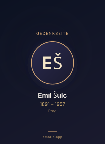Gedenkportrait von Emil Šulc