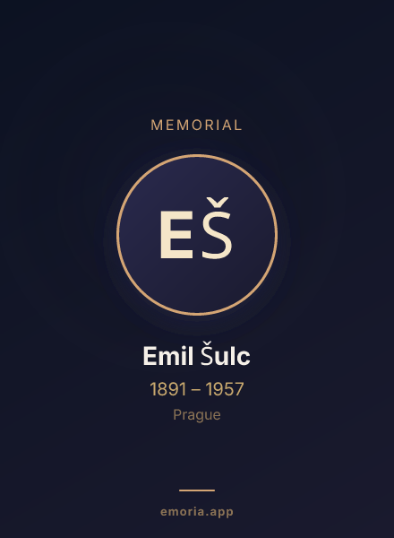 Memorial portrait of Emil Šulc