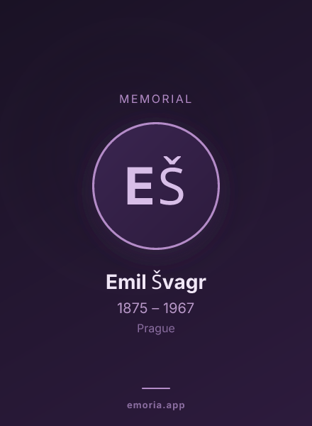 Memorial portrait of Emil Švagr