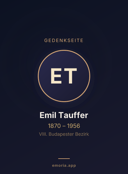 Gedenkportrait von Emil Tauffer