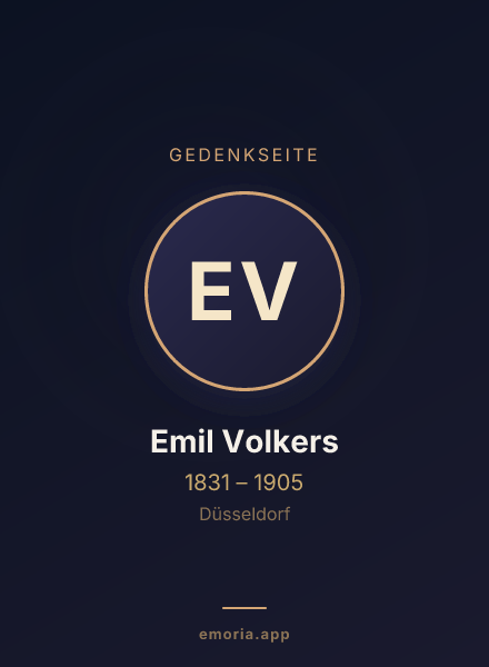Gedenkportrait von Emil Volkers
