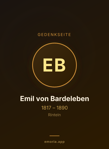 Gedenkportrait von Emil von Bardeleben