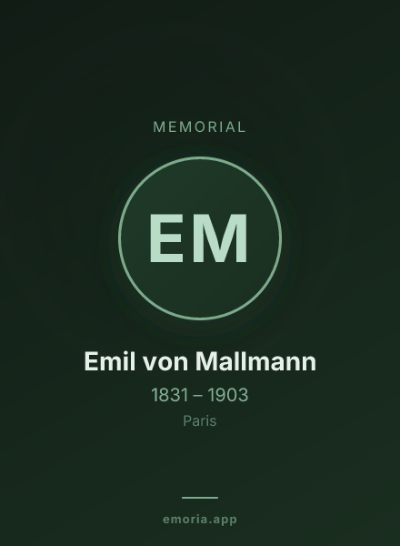 Memorial portrait of Emil von Mallmann