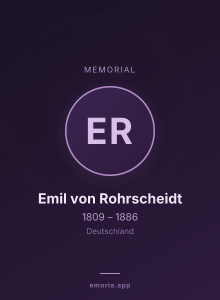 Memorial portrait of Emil von Rohrscheidt