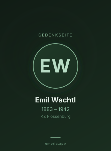 Gedenkportrait von Emil Wachtl