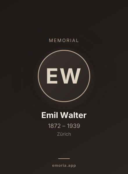 Memorial portrait of Emil Walter