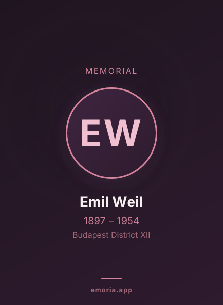 Memorial portrait of Emil Weil