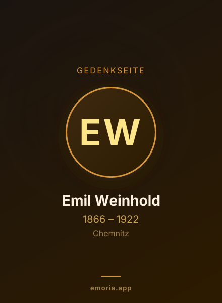 Gedenkportrait von Emil Weinhold
