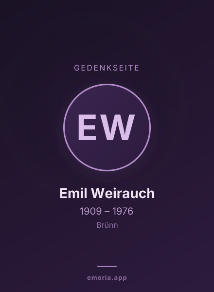 Gedenkportrait von Emil Weirauch