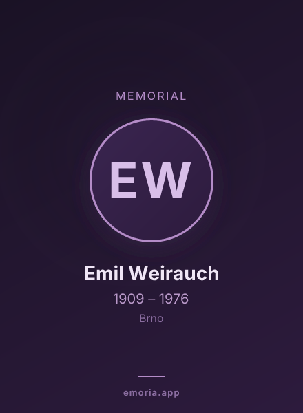Memorial portrait of Emil Weirauch