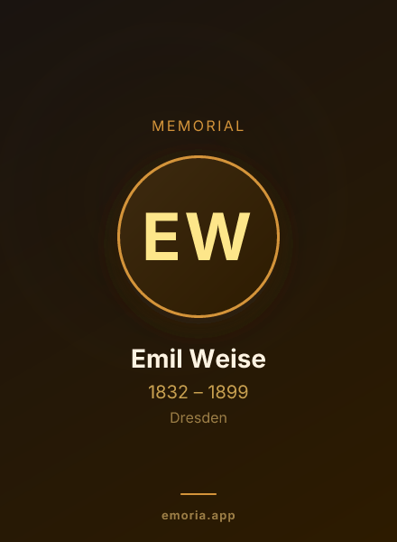 Memorial portrait of Emil Weise