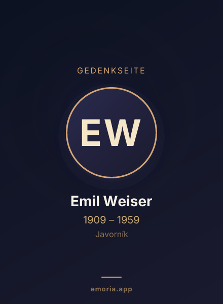 Gedenkportrait von Emil Weiser