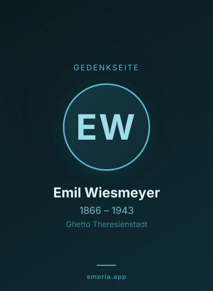 Gedenkportrait von Emil Wiesmeyer