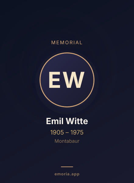 Memorial portrait of Emil Witte