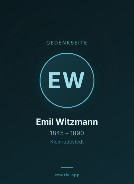 Gedenkportrait von Emil Witzmann