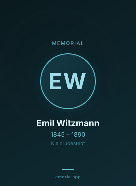 Memorial portrait of Emil Witzmann