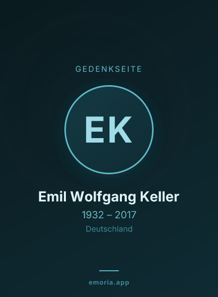 Gedenkportrait von Emil Wolfgang Keller