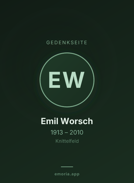 Gedenkportrait von Emil Worsch