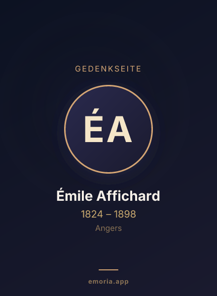 Gedenkportrait von Émile Affichard
