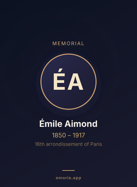 Memorial portrait of Émile Aimond