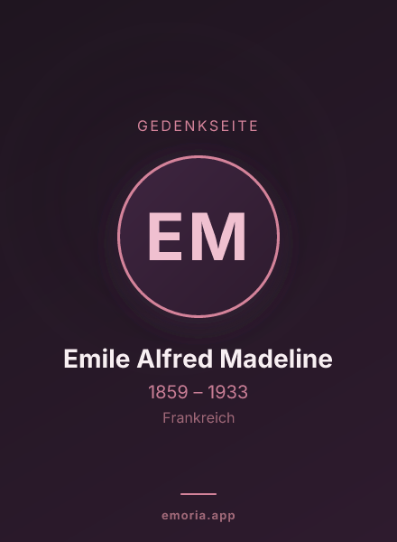 Gedenkportrait von Emile Alfred Madeline