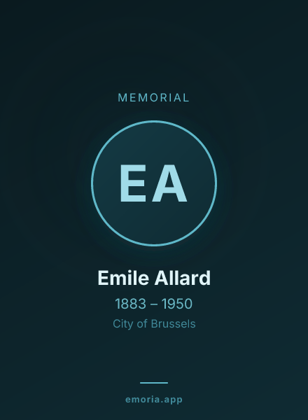 Memorial portrait of Emile Allard