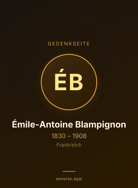 Gedenkportrait von Émile-Antoine Blampignon