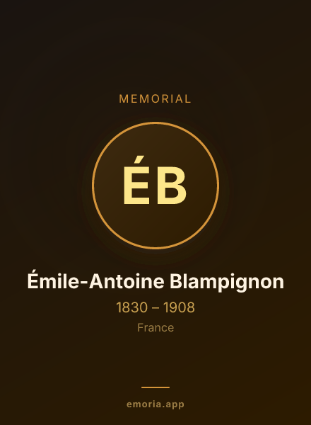 Memorial portrait of Émile-Antoine Blampignon
