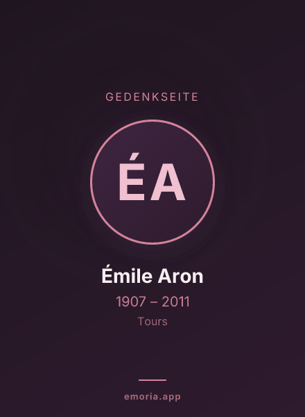 Gedenkportrait von Émile Aron