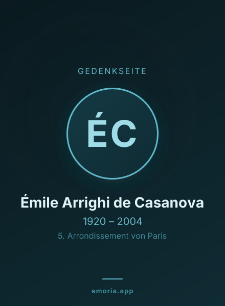 Gedenkportrait von Émile Arrighi de Casanova