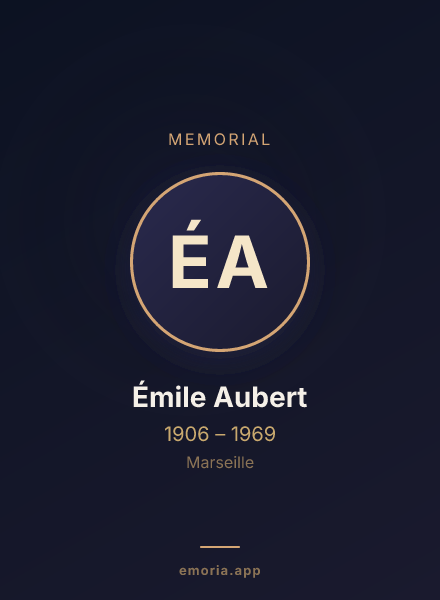 Memorial portrait of Émile Aubert