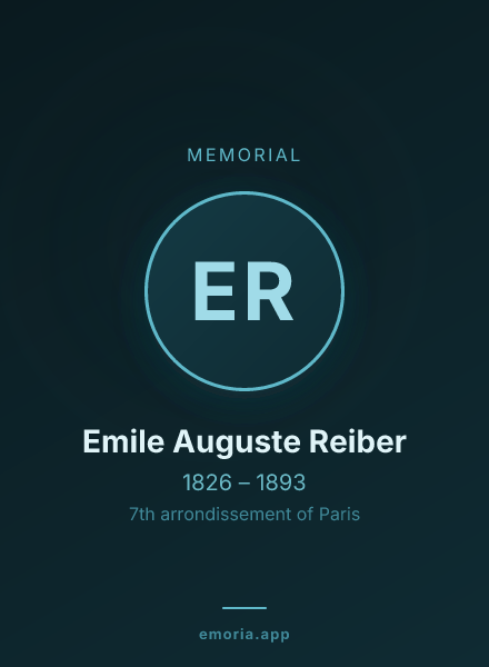 Memorial portrait of Emile Auguste Reiber