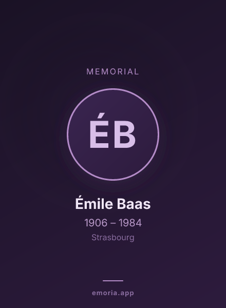Memorial portrait of Émile Baas