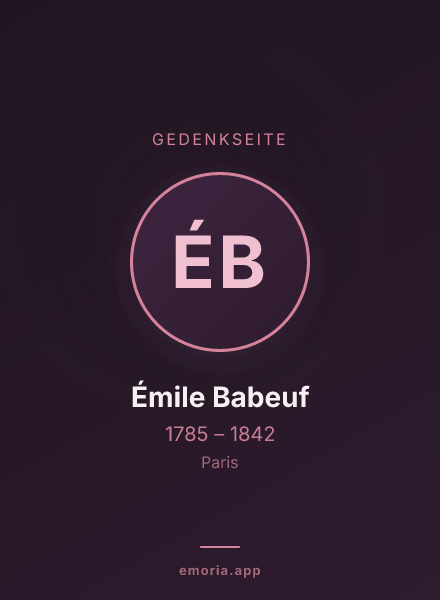 Gedenkportrait von Émile Babeuf