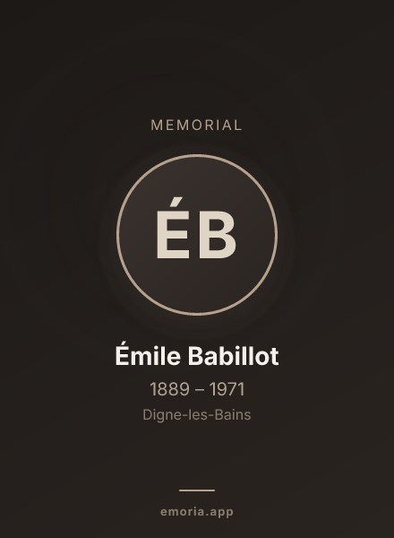 Memorial portrait of Émile Babillot