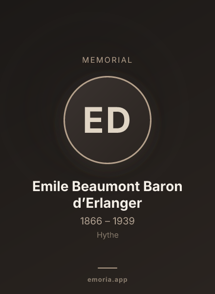Memorial portrait of Emile Beaumont Baron d’Erlanger