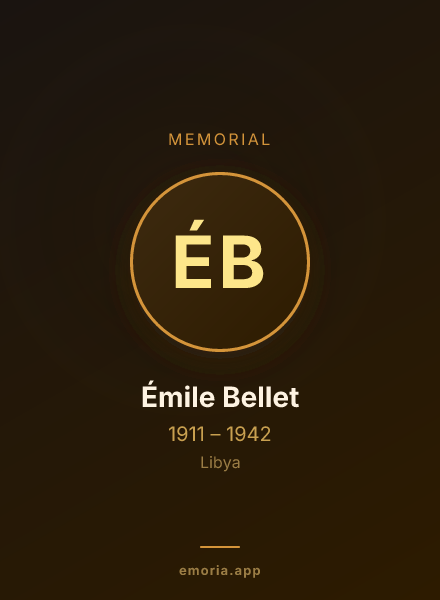 Memorial portrait of Émile Bellet