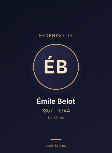 Gedenkportrait von Émile Belot