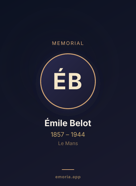 Memorial portrait of Émile Belot