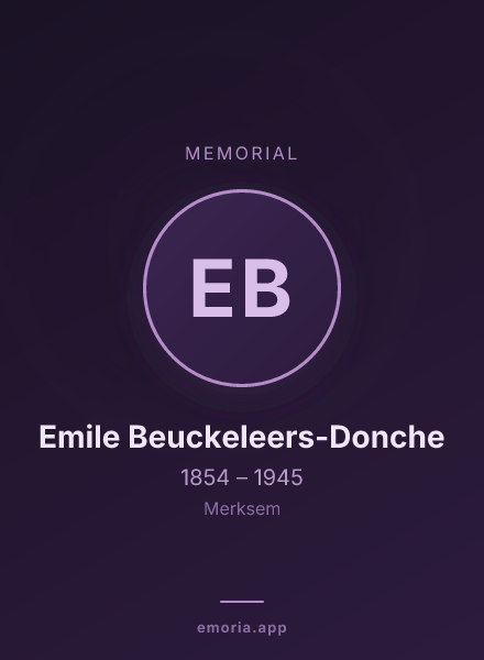 Memorial portrait of Emile Beuckeleers-Donche