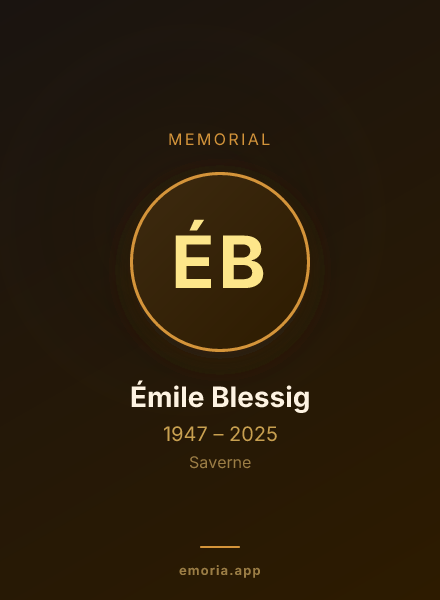 Memorial portrait of Émile Blessig