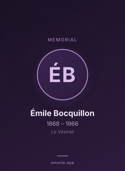 Memorial portrait of Émile Bocquillon