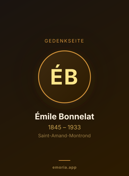 Gedenkportrait von Émile Bonnelat