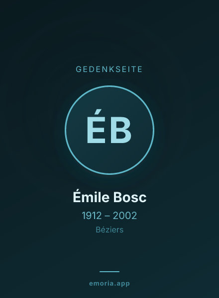 Gedenkportrait von Émile Bosc
