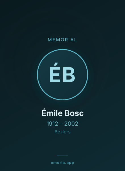 Memorial portrait of Émile Bosc