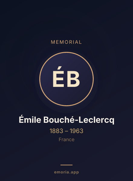 Memorial portrait of Émile Bouché-Leclercq