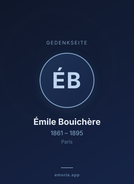Gedenkportrait von Émile Bouichère